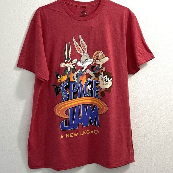 NWT Space Jam A New Legacy LARGE Tshirt Bugs Taz Daffy Lola Bunny Wile E Coyote - Picture 2 of 3